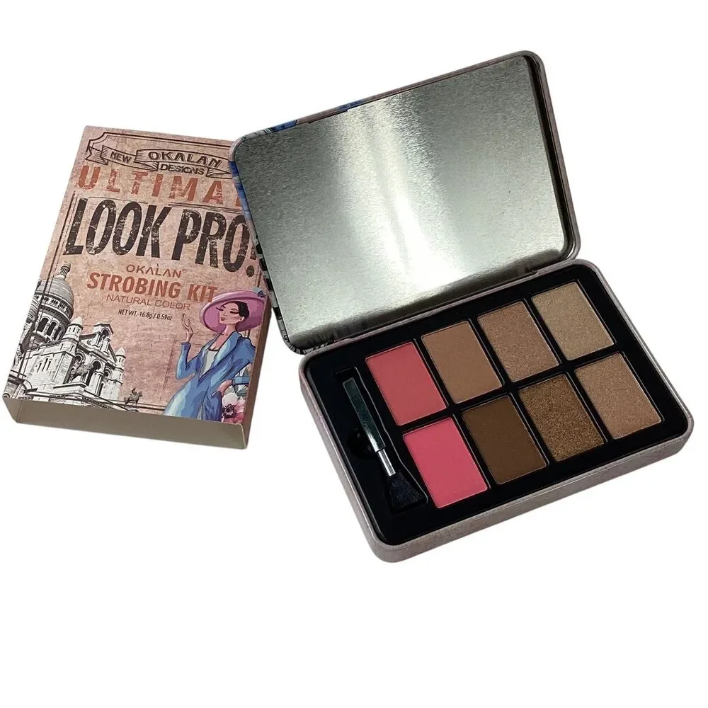 Okalan Look Pro Ultimate Strobing Kit Natural Color 8 Shade Face Palette